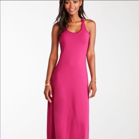 NWT Fabletics  Magenta Mosa Racerback maxi dress NWT - Picture 1 of 7